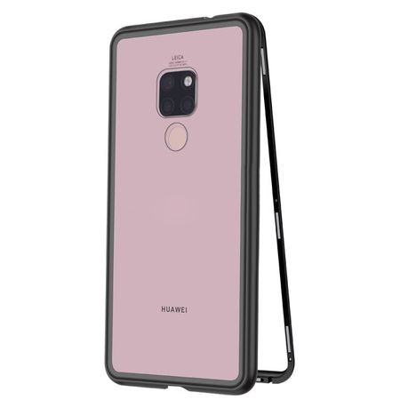 Husa Huawei MATE 20 Magnetica Black, MyStyle Perfect Fit cu spate de sticla securizata premium