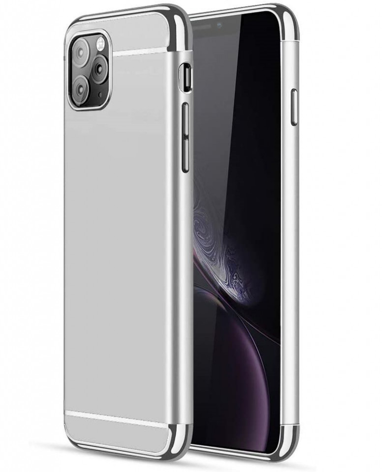 Husa Apple iPhone 11, Elegance Luxury 3in1 Silver