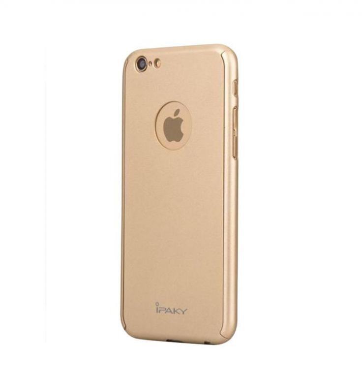 Husa Apple iPhone 6 Plus/6S Plus, FullBody Elegance Luxury iPaky Gold , acoperire completa 360 grade cu folie de sticla gratis - 1 | YEO