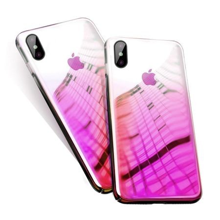 Husa Apple iPhone XS, Gradient Color Cameleon Roz / Pink