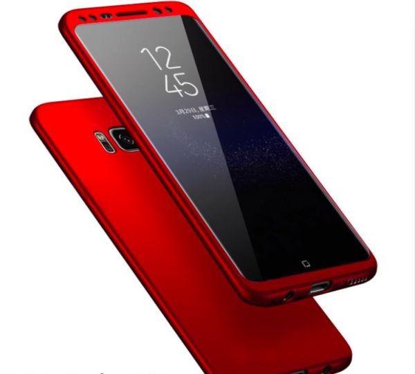 Husa Samsung Galaxy S8, FullBody Elegance Luxury Red, acoperire completa 360 grade cu folie de protectie gratis