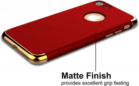 Husa Apple iPhone 6/6S, Elegance Luxury 3in1 Red