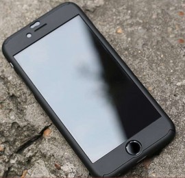 Husa Apple iPhone 6/6S, FullBody Elegance Luxury iPaky Black , acoperire completa 360 grade cu folie de sticla gratis