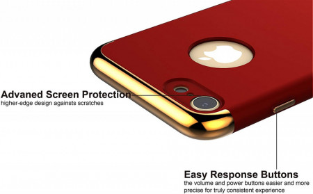 Husa Apple iPhone 6/6S, Elegance Luxury 3in1 Red