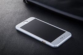 Husa Apple iPhone 6/6S, FullBody Elegance Luxury Silver, acoperire completa 360 grade cu folie de sticla gratis