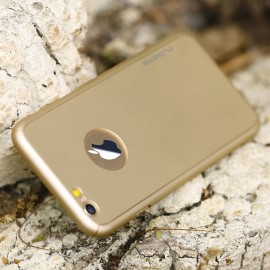 Husa Apple iPhone 7, FullBody Elegance Luxury Gold, acoperire completa 360 grade cu folie de sticla gratis