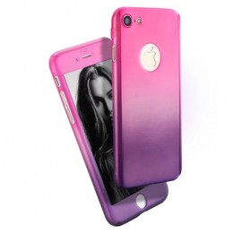 Husa Apple iPhone 7 Plus, FullBody Elegance Luxury Degrade, acoperire completa 360 grade cu folie de sticla gratis
