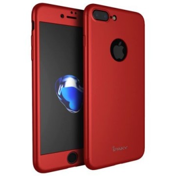 Husa Apple iPhone 8 Plus, FullBody Elegance Luxury iPaky Rosu, acoperire completa 360 grade cu folie de sticla gratis