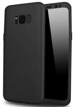 Husa Samsung Galaxy S8, FullBody Elegance Luxury Black, acoperire completa 360 grade cu folie de protectie gratis