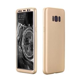 Husa Samsung Galaxy S8, FullBody Elegance Luxury Gold, acoperire completa 360 grade cu folie de protectie gratis