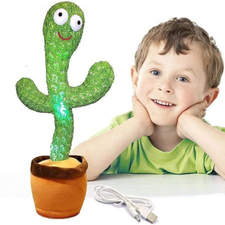 Cactusul dansator este o jucarie interactiva care poate atrage cu usurinta, atat atentia copiilor, cat si pe cea a adultilor. Poate fi un obiect de decor atat la birou, cat si acasa, care va aduce foarte multe zambete si buna dispozitie.