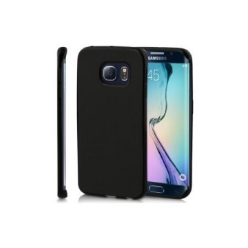 Pachet husa Elegance Luxury slim antisoc Black pentru Samsung Galaxy S6 Edge cu folie de protectie gratis