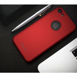 Husa Apple iPhone 7, FullBody Elegance Luxury iPaky Red, acoperire completa 360 grade cu folie de sticla gratis