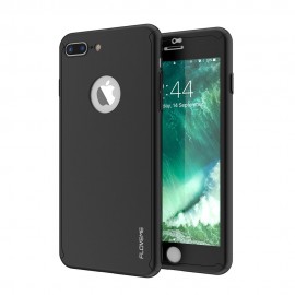 Husa Apple iPhone 7 Plus, FullBody Elegance Luxury Black, acoperire completa 360 grade cu folie de sticla gratis