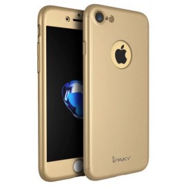 Husa Apple iPhone 8, FullBody Elegance Luxury iPaky Gold, acoperire completa 360 grade cu folie de sticla gratis