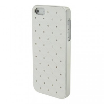 Husa Apple iPhone 5/5S/SE, Elegance Luxury cu diamante pe spate Argintiu