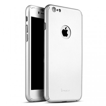 Husa Apple iPhone 6/6S, FullBody Elegance Luxury iPaky Silver , acoperire completa 360 grade cu folie de sticla gratis