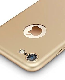 Husa Apple iPhone 8, FullBody Elegance Luxury iPaky Gold, acoperire completa 360 grade cu folie de sticla gratis