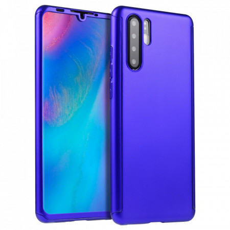 Husa FullBody Albastru pentru Huawei P30 PRO cu folie de sticla inclusa