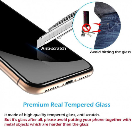 Husa Huawei Mate 20 Magnetica cu spate din sticla securizata si folie privacy pentru ecran, Perfect Fit