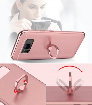 Husa Samsung Galaxy A5 2017, Elegance Luxury 3in1 Ring Rose-Gold