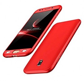 Husa Samsung Galaxy J5 2017, FullBody Elegance Luxury Red, acoperire completa 360 grade cu folie de sticla gratis