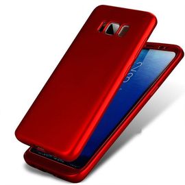 Husa Samsung Galaxy S8 Plus, FullBody Elegance Luxury Red, acoperire completa 360 grade cu folie de protectie gratis