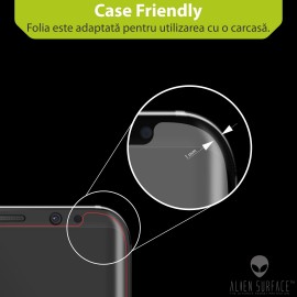 Folie Alien Surface HD, Samsung Galaxy S6 Edge, protectie ecran, spate, laterale + Alien Fiber Cadou