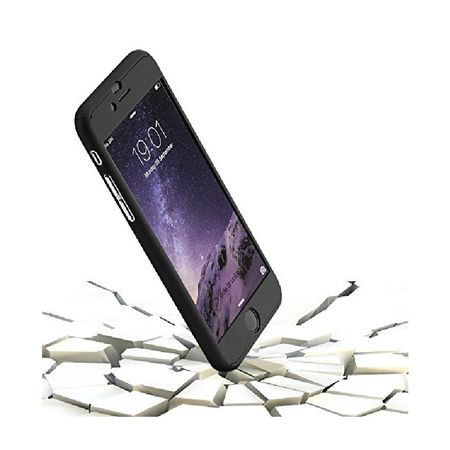 Husa Apple iPhone 6/6S, FullBody Elegance Luxury Black, acoperire completa 360 grade cu folie de sticla gratis