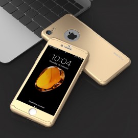 Husa Apple iPhone 6/6S, FullBody Elegance Luxury Gold, acoperire completa 360 grade cu folie de sticla gratis