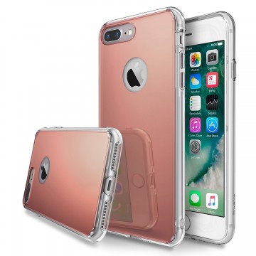 Husa Apple iPhone 7 Plus, Elegance Luxury tip oglinda Rose-Gold