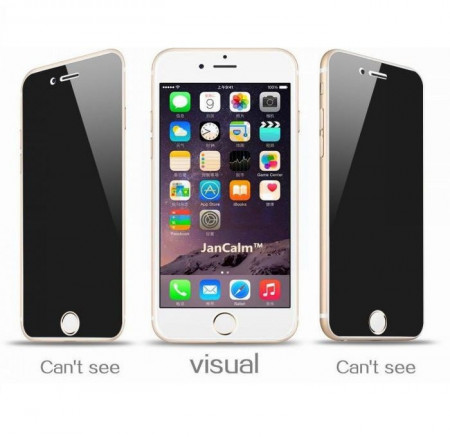 Husa Apple iPhone 8 Magnetica cu spate din sticla securizata si folie privacy pentru ecran, Perfect Fit