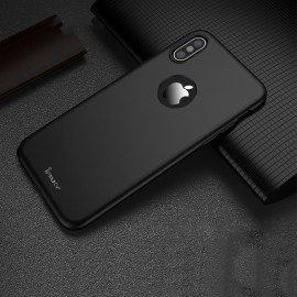 Husa Apple iPhone X, FullBody Elegance Luxury iPaky Black , acoperire completa 360 grade cu folie de sticla gratis