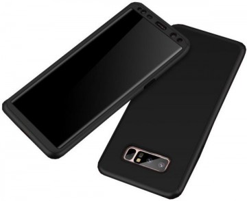 Husa Samsung Galaxy Note 8, FullBody Elegance Luxury Negru, acoperire completa 360 grade cu folie de protectie gratis