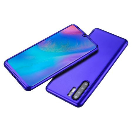 Husa FullBody Albastru pentru Huawei P30 PRO cu folie de sticla inclusa
