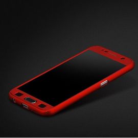 Husa FullBody Elegance Luxury Red pentru Samsung Galaxy S6 acoperire completa 360 grade cu folie de protectie gratis