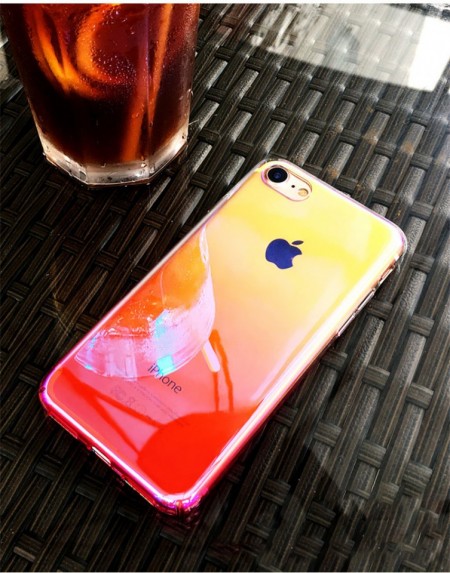 Husa Apple iPhone 8, Gradient Color Cameleon Roz / Pink