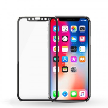 Pachet 3 folii de sticla Apple iPhone X, margine metalica, Elegance Luxury