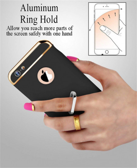 Husa Apple iPhone 6 Plus/6S Plus, Elegance Luxury 3in1 Ring Black