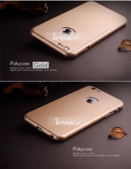 Husa Apple iPhone 7, FullBody Elegance Luxury iPaky Gold , acoperire completa 360 grade cu folie de sticla gratis