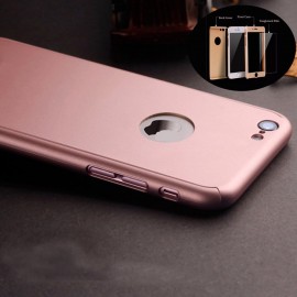 Husa Apple iPhone 7, FullBody Elegance Luxury iPaky Rose-Gold , acoperire completa 360 grade cu folie de sticla gratis