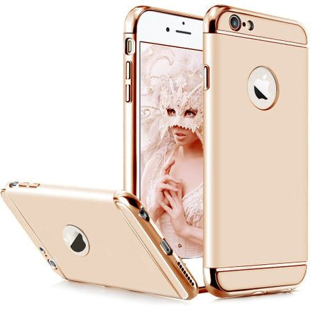 Husa Apple iPhone 8, Elegance Luxury 3in1 Auriu