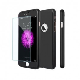 Husa Apple iPhone 8, FullBody Elegance Luxury iPaky Black, acoperire completa 360 grade cu folie de sticla gratis