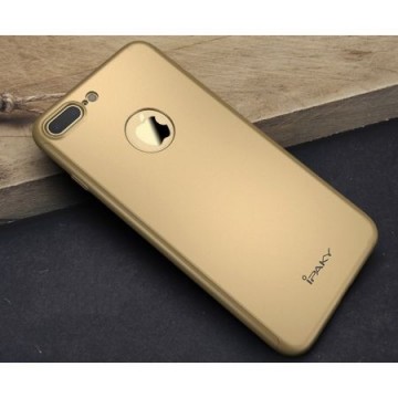 Husa Apple iPhone 8 Plus, FullBody Elegance Luxury iPaky Auriu , acoperire completa 360 grade cu folie de sticla gratis