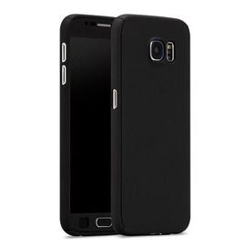 Husa Samsung Galaxy A7 2016, FullBody Elegance Luxury Black, acoperire completa 360 grade cu folie de sticla gratis