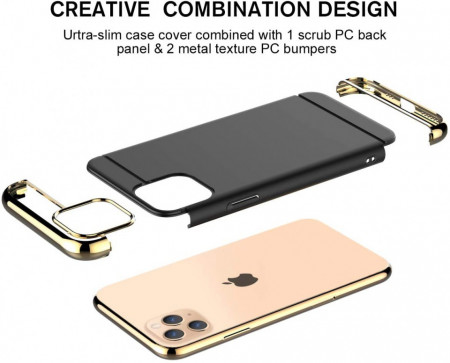 Husa Apple iPhone 11 PRO, Elegance Luxury 3in1 Black