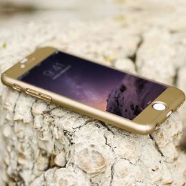 Husa Apple iPhone 7, FullBody Elegance Luxury Gold, acoperire completa 360 grade cu folie de sticla gratis