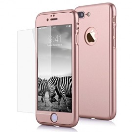 Husa Apple iPhone 7 Plus, FullBody Elegance Luxury Rose-Gold, acoperire completa 360 grade cu folie de sticla gratis