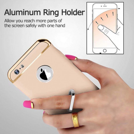 Husa Apple iPhone 8 Plus, Elegance Luxury 3in1 Ring Auriu