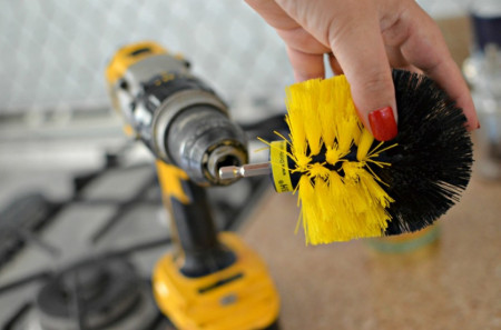 Perie circulara pentru Mocheta & Uz Casnic / Profesional - Detailing Carpet Brush cu Adaptor Bormasina